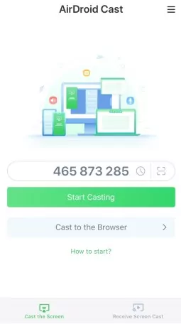 AirDroid Cast on mobile