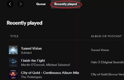 ver historial de reproducciones de Spotify en el escritorio