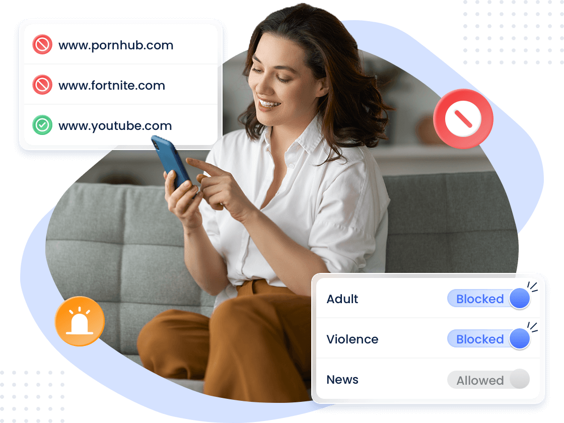 Experiencia de búsqueda en navegador web de los hijos con AirDroid Parental Control