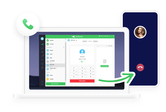 Administración de llamadas AirDroid Personal: realiza llamadas telefónicas de forma remota en el ordenador 