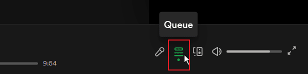 Queue button